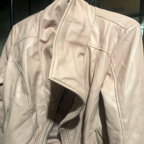 Nude pink leather jacket - Picture 2 of 4
